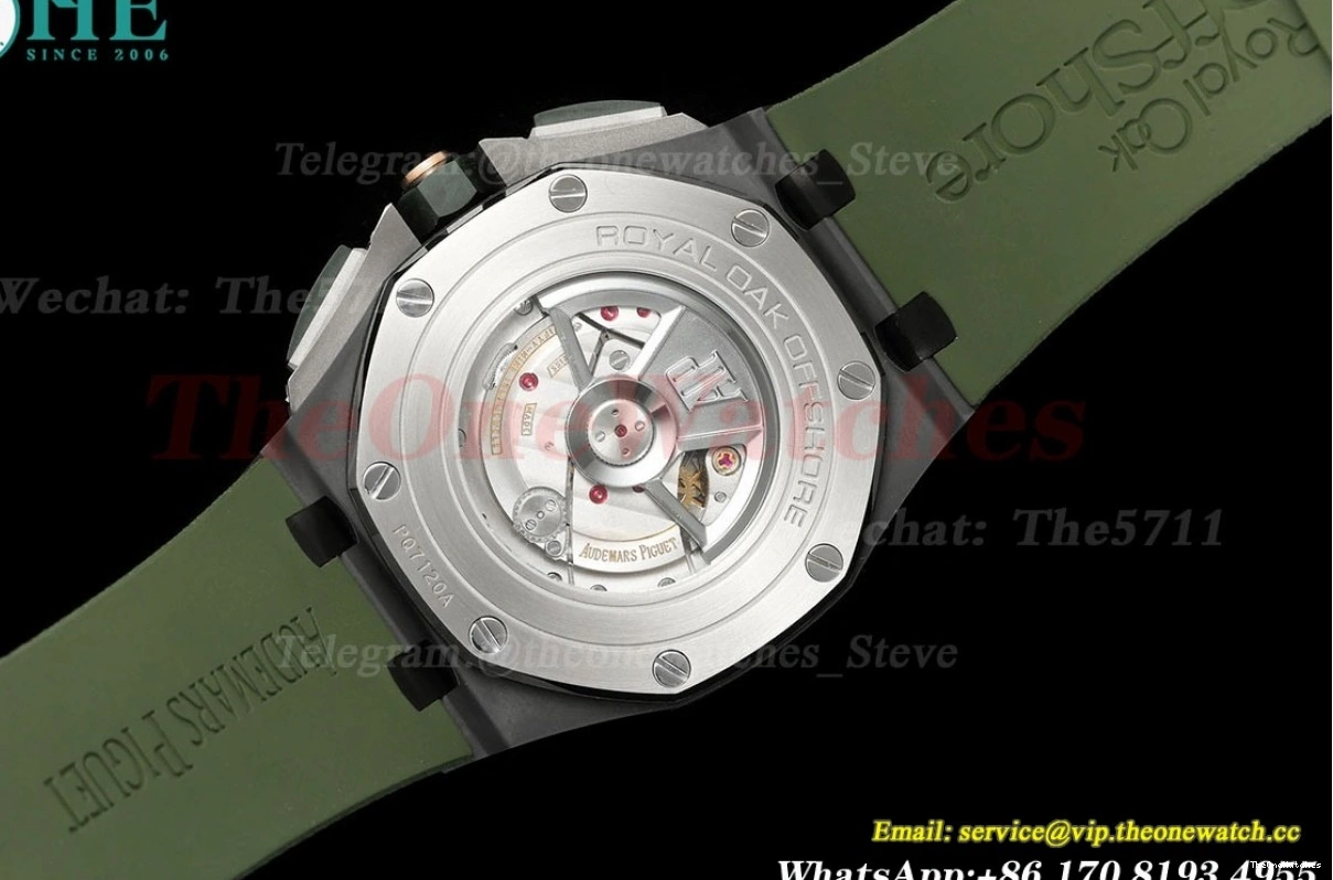 Oak 44mm Green 26405CE SS A7750 RU Royal Dial Offshore TKF 0427